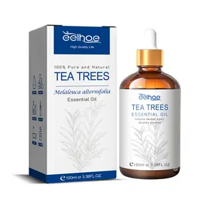 Manufacturer Wholesale tea tree essential oil with dropper for hair growth
