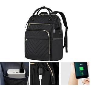 Sac à dos d'affaires multifonctionnel de haute qualité, imperméable, grande capacité, avec fermeture éclair USB, tendance, pour ordinateur portable, activités de plein air, personnalisable BSCI - Product Image 5