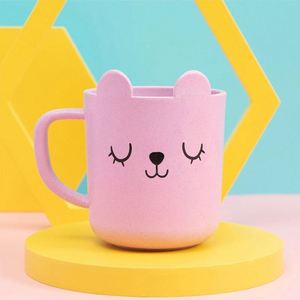 Vasos de Paja de Trigo Biodegradables con Agarraderas, con Diseños de Personajes de Dibujos Animados Favoritos de Niños - Product Image 2