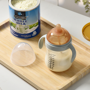 Bouteille de lait pour bébé nouveau-né en silicone 210 ml 300 ml, bouteille de lait multifonctionnelle réutilisable, logo personnalisé, vente en gros - Product Image 6