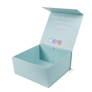 Boîtes cadeaux pliables de haute qualité Crown Win Blue, imprimées avec le logo du client, boîtes cadeaux pliables laminées en matériaux optionnels - Product Image 6