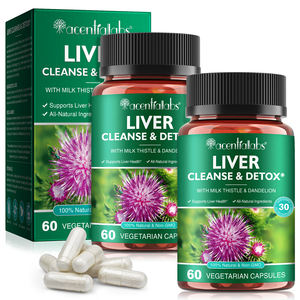 Mariendistel-Extrakt-Kapseln mit Vitaminen und Löwenzahn, Leber-Detox-Nahrungsergänzungsmittel, natürliche Kapseln zur Leberreinigung und Entgiftung - Product Image 1