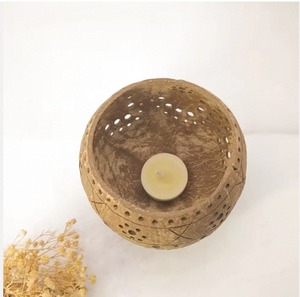 Eco Friendly <b>Coconut</b> <b>Shell</b> Love Candle Holder Handmade Natural Decorative Tealight Holder Bulk Supply - Product Image 4