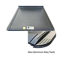 Couverture de benne de camion rétractable manuelle imperméable en alliage d'aluminium verrouillable pour pick-up 4x4