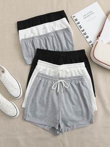 Cravate avant décontracté chaud bambou sommeil bas salon court été pantalon coton taille élastique basique Shorts femmes - Product Image 2