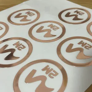 Pegatina Personalizada de Transferencia UV, Pegatinas Metálicas de Vinilo 3D Personalizadas, Logotipo Personalizado, Etiqueta de Metal de Negocios, Caja de Regalo, Joyería de Boda - Product Image 2