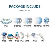Nouvel ensemble de chaînes de ballons tendance sur le thème bleu, kit d'arche de ballons métalliques pour la décoration de lieux de fête d'anniversaire et de baby shower pour garçons
