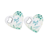 Ouvre-bouteille magnétique avec logo personnalisé, ouvre-bouteille en forme de cœur pour sublimation, cadeaux de fête