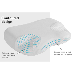 Oreiller CPAP pour dormeurs latéraux, mousse à mémoire <span class=keywords><strong>de</strong></span> forme douce, orthopédique, contour, posture, cale pour lutter contre le ronflement - Product Image 2