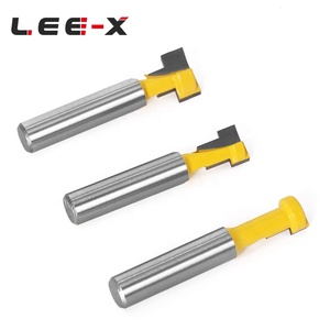 LEE-X <span class=keywords><strong>t</strong></span> khe phay cắ<span class=keywords><strong>t</strong></span> 6.35mm 8mm 12.7mm Shank 1/4 1/2 <span class=keywords><strong>t</strong></span>-loại khía bit khóa lỗ <span class=keywords><strong>Router</strong></span> bit cho gỗ chế biến gỗ công cụ - Product Image 2