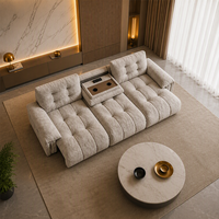 Canapé-lit flexible pour salon, canapé modulaire moderne, mobilier intelligent de luxe, canapé-lit inclinable électrique en tissu chenille
