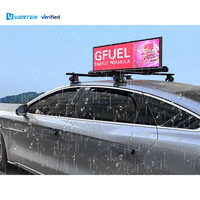 Affichage numérique défilant disponible en stock P2.5 P3 P4 960*320mm, écran LED publicitaire pour toit de voiture, étanche et anti-poussière