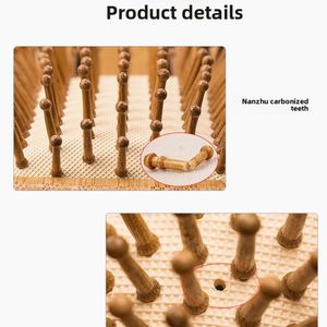 Factory Natural Bamboo Cushion Hair Brush, Air Cushion Massage Comb, Anti-Static Detangling Wooden Hair Comb for Scalp Care - Product Image 2