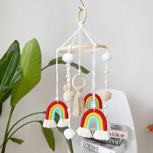 Bohémien tessitura arcobaleno decorazione da appendere alla parete camera dei bambini giocattoli aerei soggiorno al coperto decorazione della parete creativa ciondolo