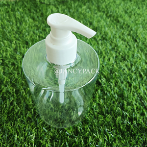 Custom Clear 500ml Round <strong>Empty</strong> PET Plastic Detergent Soap Dishwashing Hand Sanitizer <strong>Liquid</strong> Lotion Pump Dispenser <strong>Bottle</strong> - Product Image 6