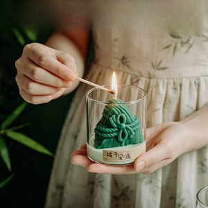 Los Regalos Son Prácticos y se Envían a los Clientes. Vela Aromática Artesanal de Cera de Soja con Forma de Zongzi, Adorno Perfumado en Vaso - Product Image 3