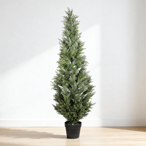 Árbol de Ciprés Artificial de 1.5 m en Maceta Negra, Resistente a los Rayos UV, Planta Topiaria Realista para Interiores, Exteriores, Jardín y Entrada - Product Image 2
