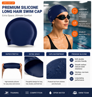 Bonnet de bain extra large en silicone écologique et durable, couleur unie, pour cheveux longs, imperméable, antidérapant, pour femmes et hommes, dreadlocks, tresses