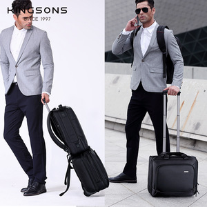 Kingsons 16 Inch Business Carry On <b>Suitcase</b> With <b>Wheels</b> For Travel Solid Color Soft Handle Zipper Closure - Product Image 3