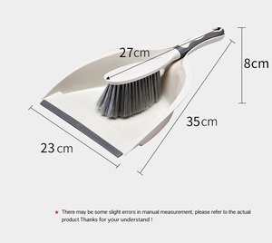 Juego de recogedor de escoba de limpieza de escritorio, Mini escoba pequeña, pala de basura de plástico de mano para el hogar, juego Perezoso - Product Image 6