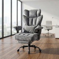 Chaise de jeu ergonomique Yazhi avec support lombaire, en cuir PU, pivotante, avec structure en acier inoxydable