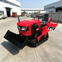 Tracteur agricole compact à chenilles en caoutchouc 35 CV pour terrains en pente, travaux de drainage, de buttage et de labourage sur terres arides