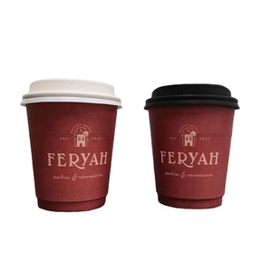 ถ้วยกระดาษผนังสองชั้นพิมพ์ลายกำหนดเองสำหรับร้านกาแฟเครื่องดื่มเอสเพรสโซที่เป็นเอกลักษณ์ - Product Image 1