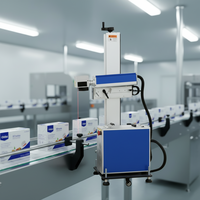 Machine de marquage laser à fibre optique en ligne pour métaux et plastiques, CNC de table, prend en charge DXF/BMP/AI/DWG, codage de date multifonctionnel