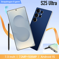Échantillon Gratuit Livraison Rapide Smartphone Original 5G S25 Ultra Écran Amoled 7,3 Pouces Plein Écran Portable et Compact