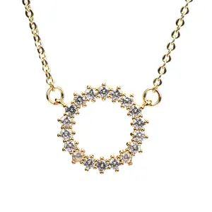 Colliers avec pendentif rond pour femmes, pendentifs ronds, tendance, en plaqué or, bijoux fins, à la mode, vente en gros, nouvelle collection 2020