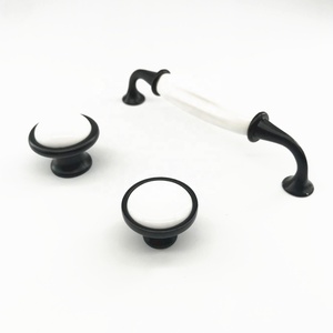 White <strong>Black</strong> for Kitchen Cupboards Cabinet <strong>Door</strong> Drawer Pulls Furniture <strong>Knobs</strong> Ceramic Handle - Product Image 2