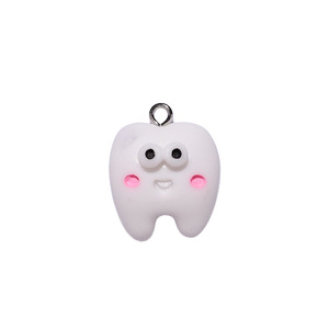 10 pcs/बैग दांत आकार आकर्षण रेसिन दांत के लिए लटकन गहने बनाने के लिए - Product Image 1