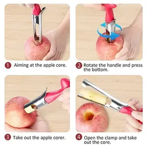 1pc Stainless Steel Apple Corer Fruit Seed Core Remover Fruit <b>Cutter</b> Seeder Slicer Durable Kitchen Gadgets <b>Vegetable</b> Tools - Product Image 2