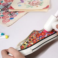 Kit de marqueurs aérographe DIY entièrement personnalisable - Stylo de peinture électrique rechargeable en plastique pour enfants de 5 à 7 ans, pour graffiti et dessin