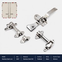 Kit de serrure de porte de conteneur pour tuyaux de 27 mm, en acier inoxydable 304, pour remorque frigorifique, avec barre de verrouillage à came, anti-corrosion, OEM