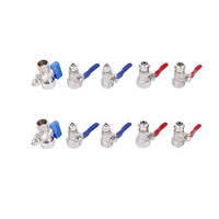 Vanne en T pour purificateur d'eau en laiton nickelé sur mesure - Vanne à boisseau sphérique intégrée 2/3 voies en acier inoxydable