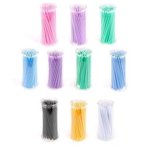 100 pièces/sac, Applicateurs micro-brosses jetables <span class=keywords><strong>pour</strong></span> extensions de cils, en cristal rose, polyvalents <span class=keywords><strong>pour</strong></span> cils et usage dentaire - Product Image 3