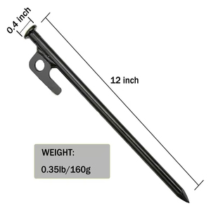 Estacas de acero para tiendas de campaña, 30 cm, gruesas, para uso en exteriores, para tiendas de campaña con lona y para la playa, para todas las estaciones - Product Image 3