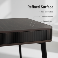 Table d'ordinateur modulaire moderne en bois noir avec tiroir et espace pour imprimante