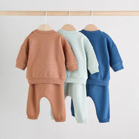 Bio-Baumwolle Kinder-Trainingsanzüge French Terry Jungen-Bekleidungssets Mini-Karo Kinder-Jogginganzug Set Maßgeschneiderte Kinderkleidung