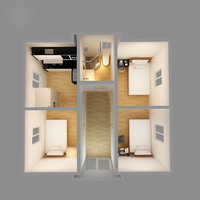 20 pieds 40 pieds Maison préfabriquée Maison modulaire en conteneur Chambre préfabriquée pliable 2 3 4 chambres à coucher Cuisine en conteneur à vendre