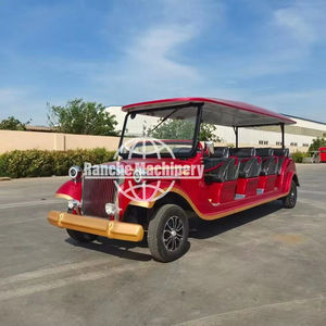 Vehículo Eléctrico Rojo de 14 Plazas, Carro de Golf Turístico, Auto Clásico Eléctrico Retro, Auto Clásico Eléctrico Homologado para Circular por la Calle - Product Image 1