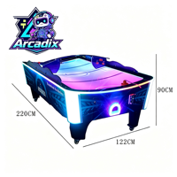 Machine de jeu de hockey sur air à monnayeur, table d'arcade pour 2 joueurs, machine de jeu de sport électrique d'intérieur pour parc d'attractions