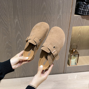 2024 estate firmate zoccoli da <span class=keywords><strong>donna</strong></span> muli di alta qualità in vera pelle scarpe basse da <span class=keywords><strong>donna</strong></span> morbide nuove <span class=keywords><strong>pantofole</strong></span> da giardino - Product Image 3