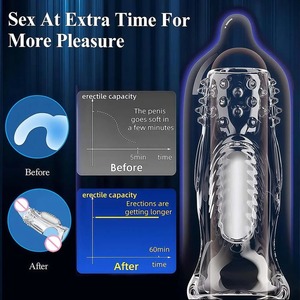 <span class=keywords><strong>Anneau</strong></span> <span class=keywords><strong>vibrant</strong></span> pour homme avec stimulation du point G et du clitoris, fonction de retardement de l'éjaculation - Product Image 6