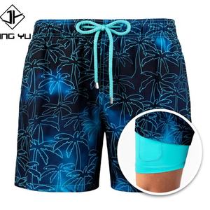 Shorts de bain pour hommes en coton et nylon, taille 4XL, vêtements de sport décontractés, imperméables, extensibles, imprimés, logo personnalisé, directement de l'usine - Product Image 2