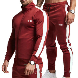 2022 <strong>Customized</strong> Men's Tracksuits Solid Color Long Sleeve Sportswear Men's Jogging Two-piece Outdoor Track <strong>Suit</strong> - Product Image 1