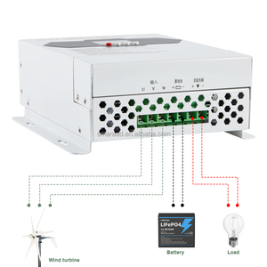 ตัวควบคุมการชาร์จพลังงานแสงอาทิตย์แบบไฮบริด ARM 12V 24V 48V MPPT ตัวควบคุมการปล่อยโหลดสำหรับกังหันลม 6KW 48V ตัวควบคุมไฮบริด 6KW 48V - Product Image 4