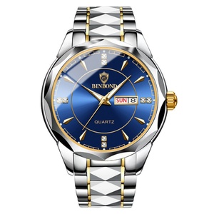 Reloj con Logotipo Personalizado BINBOND 5552, Reloj de Pulsera Dorado para Hombre, Resistente al Agua, de Acero, Lujoso, Luminoso, con Fecha y Día de la Semana - Product Image 2
