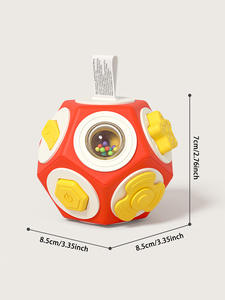 <span class=keywords><strong>Cube</strong></span> d'activités pour bébé, 12 faces, entraînement de la motricité fine, jouets Montessori, balle d'activités, jouets éducatifs - Product Image 5